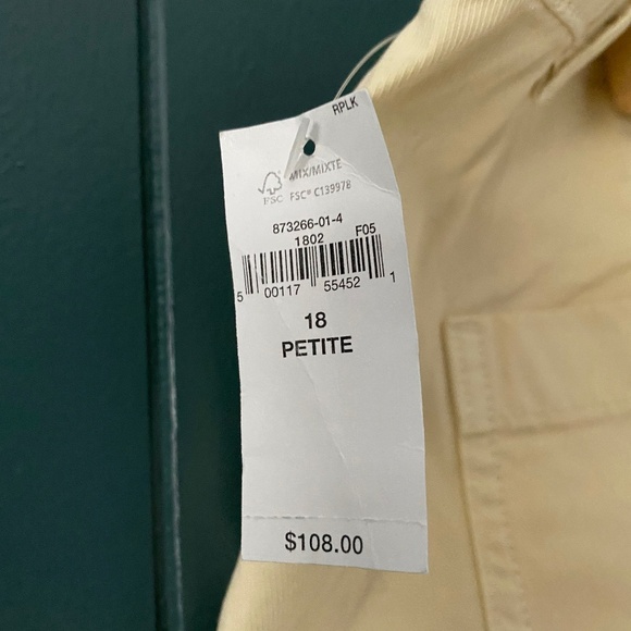 High Stride Wide-Leg Ankle Khakis Cream - Picture 3 of 7